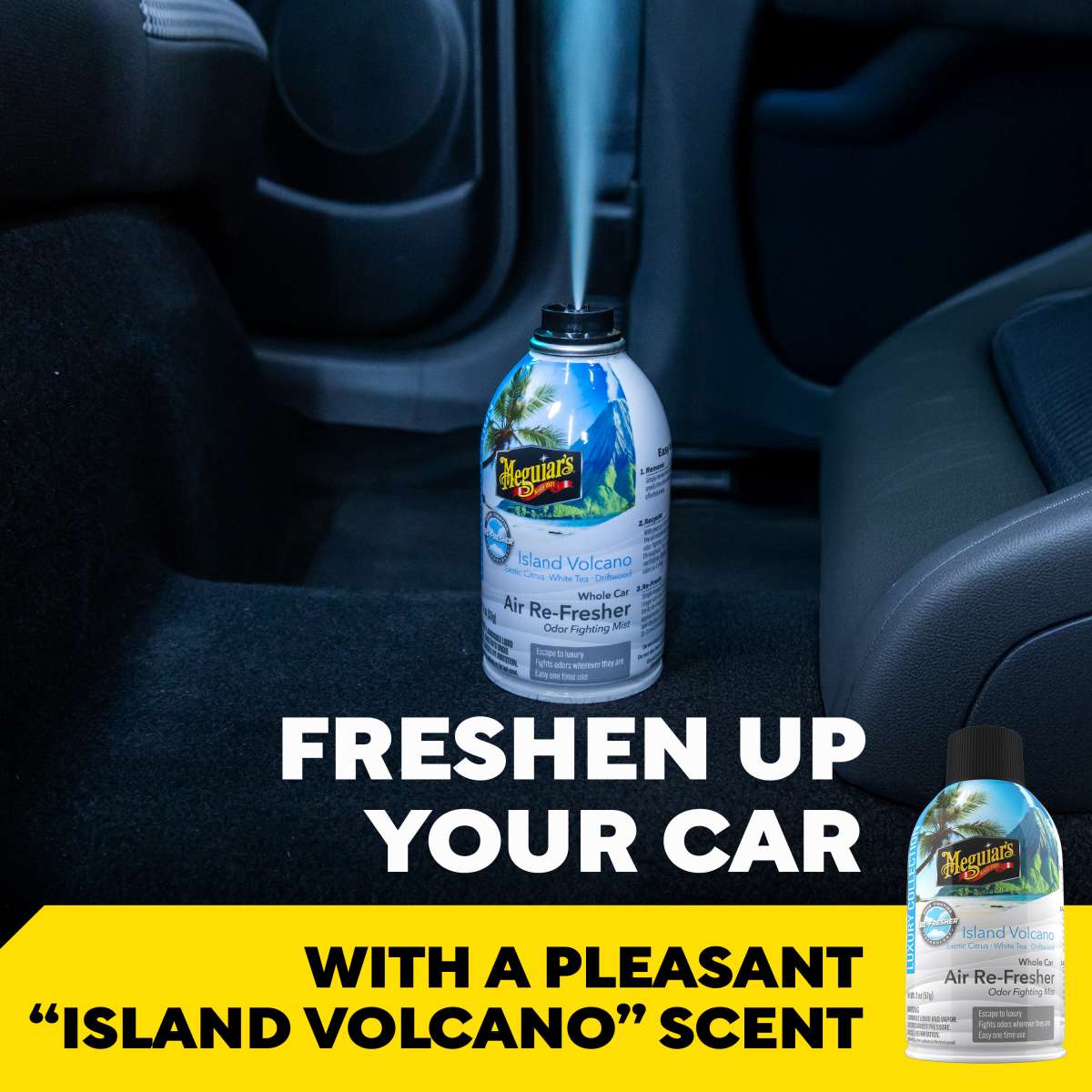  Meguiar's Whole Car Air Re-Fresher Odor Elimiator - Island Volcano